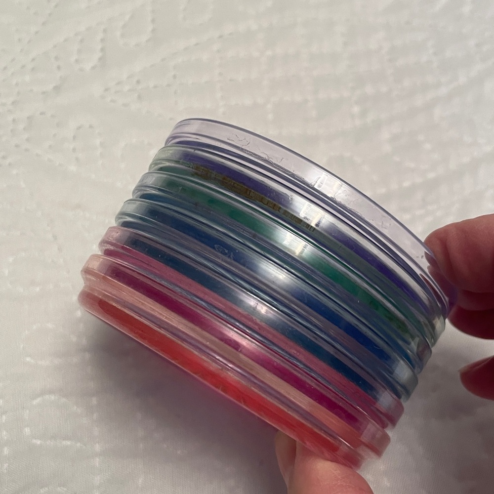 Vintage Tupperware Acrylic Set of 6 Pastel Color Coasters LIKE NEW - Picture 7 of 7